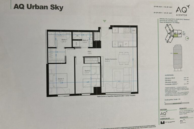 A layout of the apartment