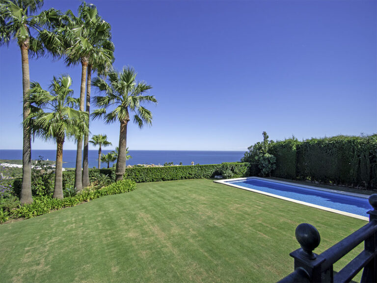 Garden and the swimming pool