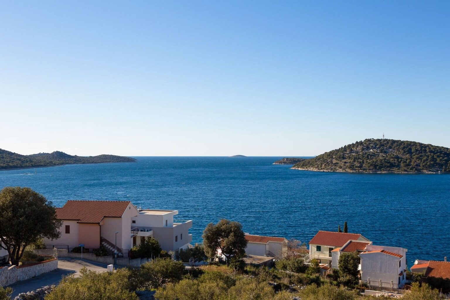terrace, view and pool