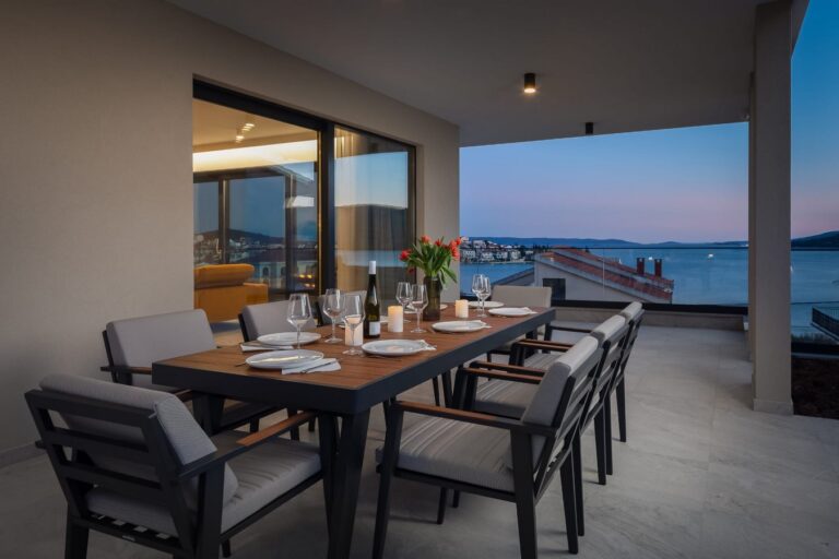 villa, pool and terrace with view
