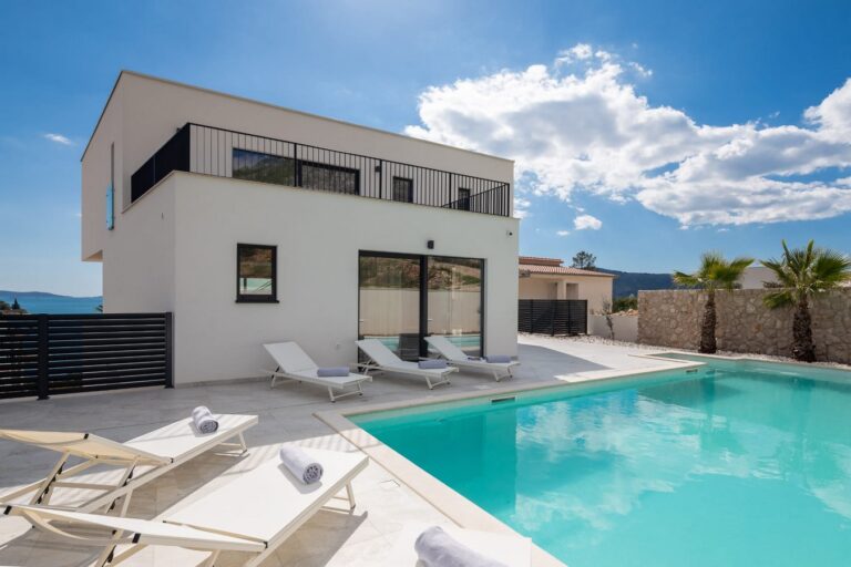 villa and pool