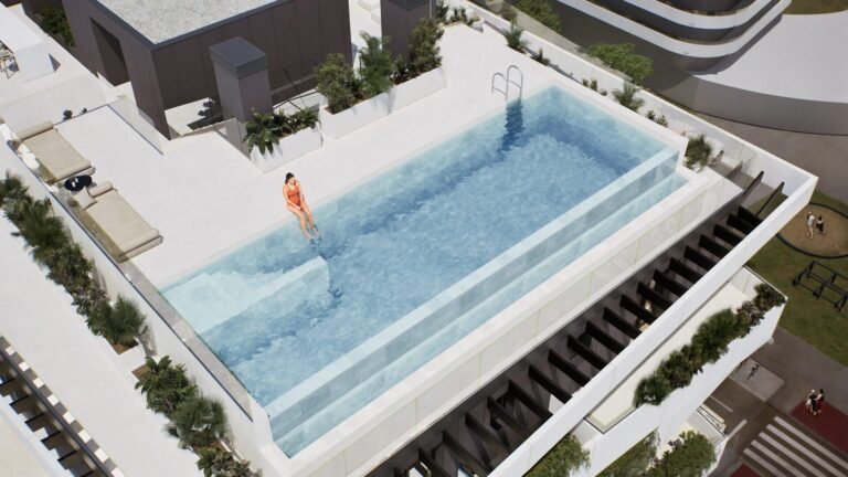 pool, terrace and sea view