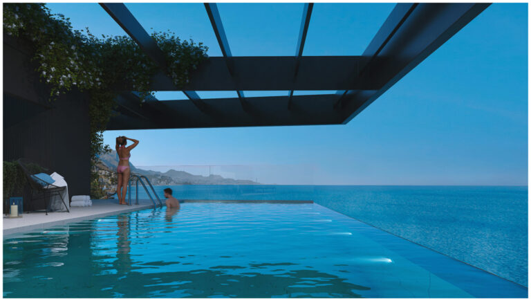 terrace and sea view
