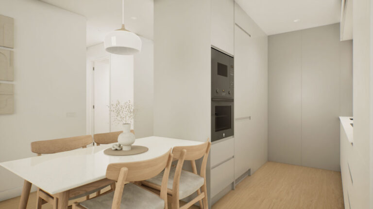kitchen and dining room