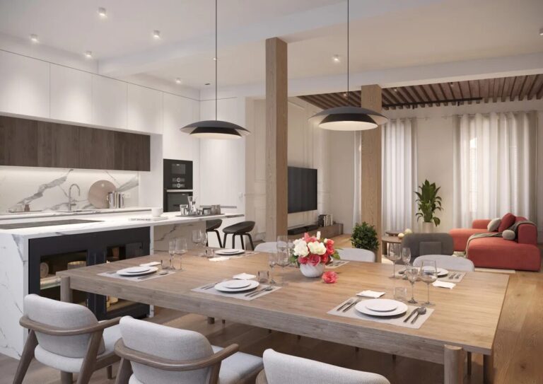 dining room and kitchen