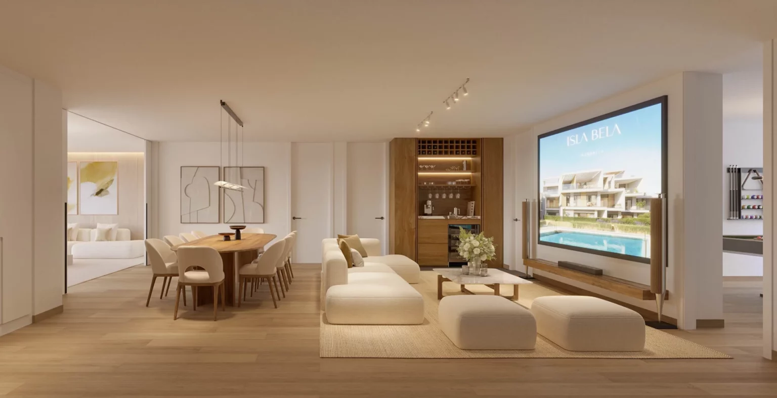 living room and dining room