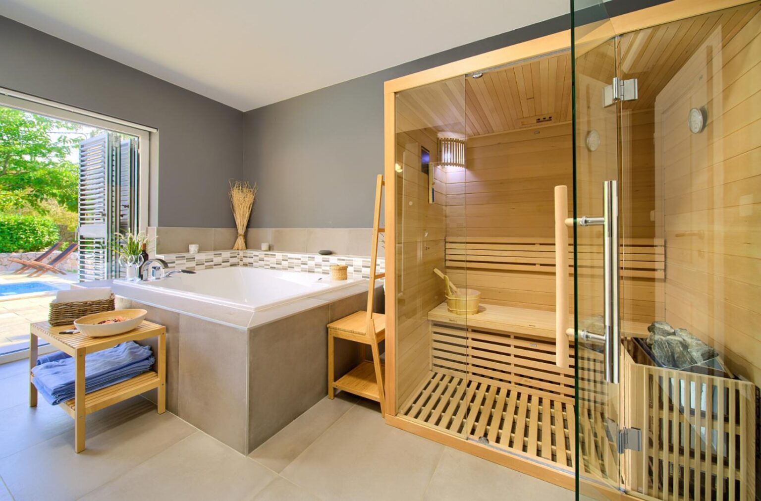 sauna, spa