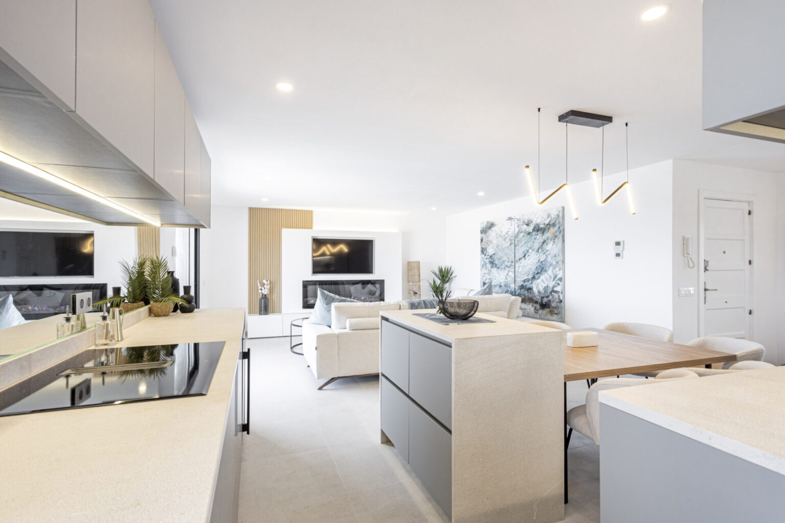 kitchen and dining room