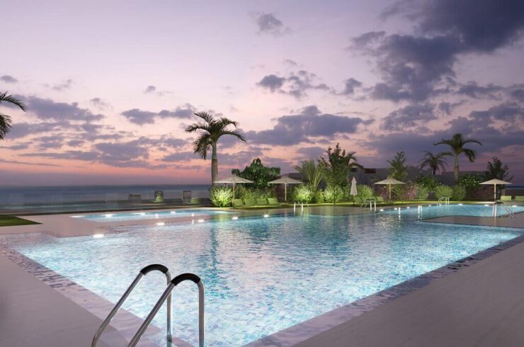 pool and garden