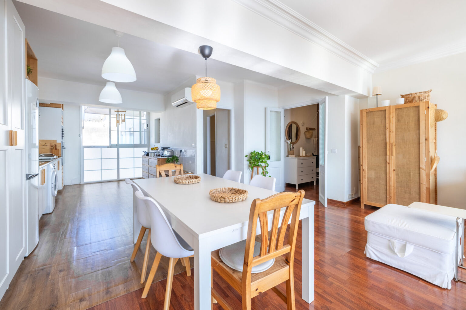 kitchen and dining room