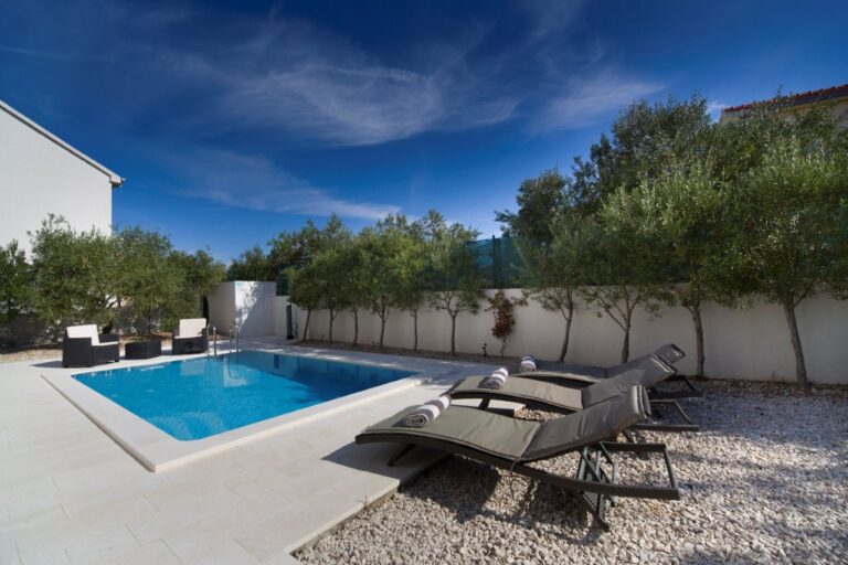 house, view and pool