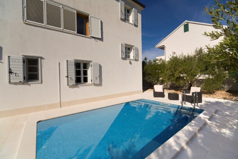 house, view and pool