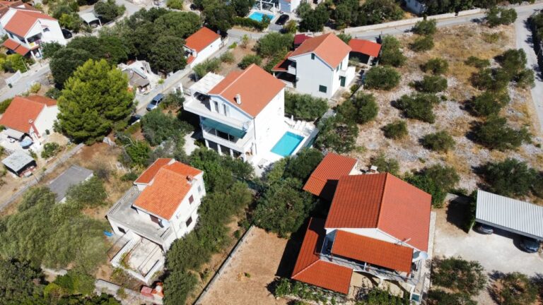 house, view and pool